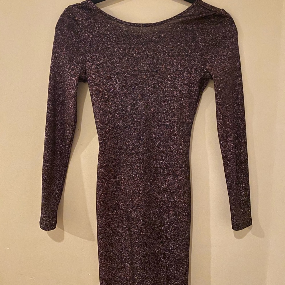 H&M pink sparkly mini bodycon dress